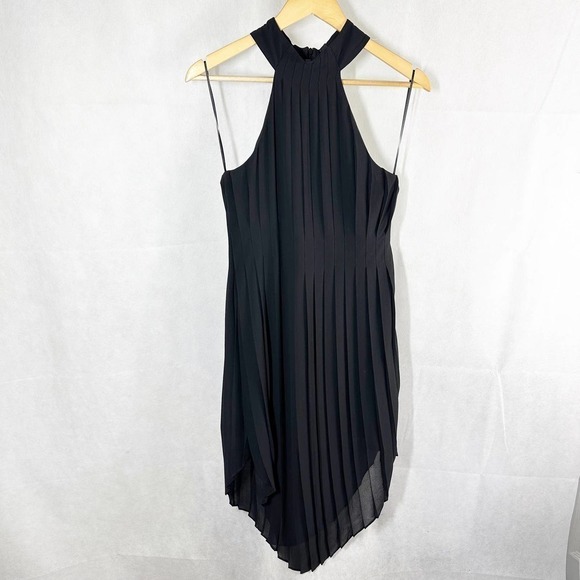 Keepsake High Neck Pleated Midi Sleeveless Cocktail Dress size Small - Picture 1 of 9